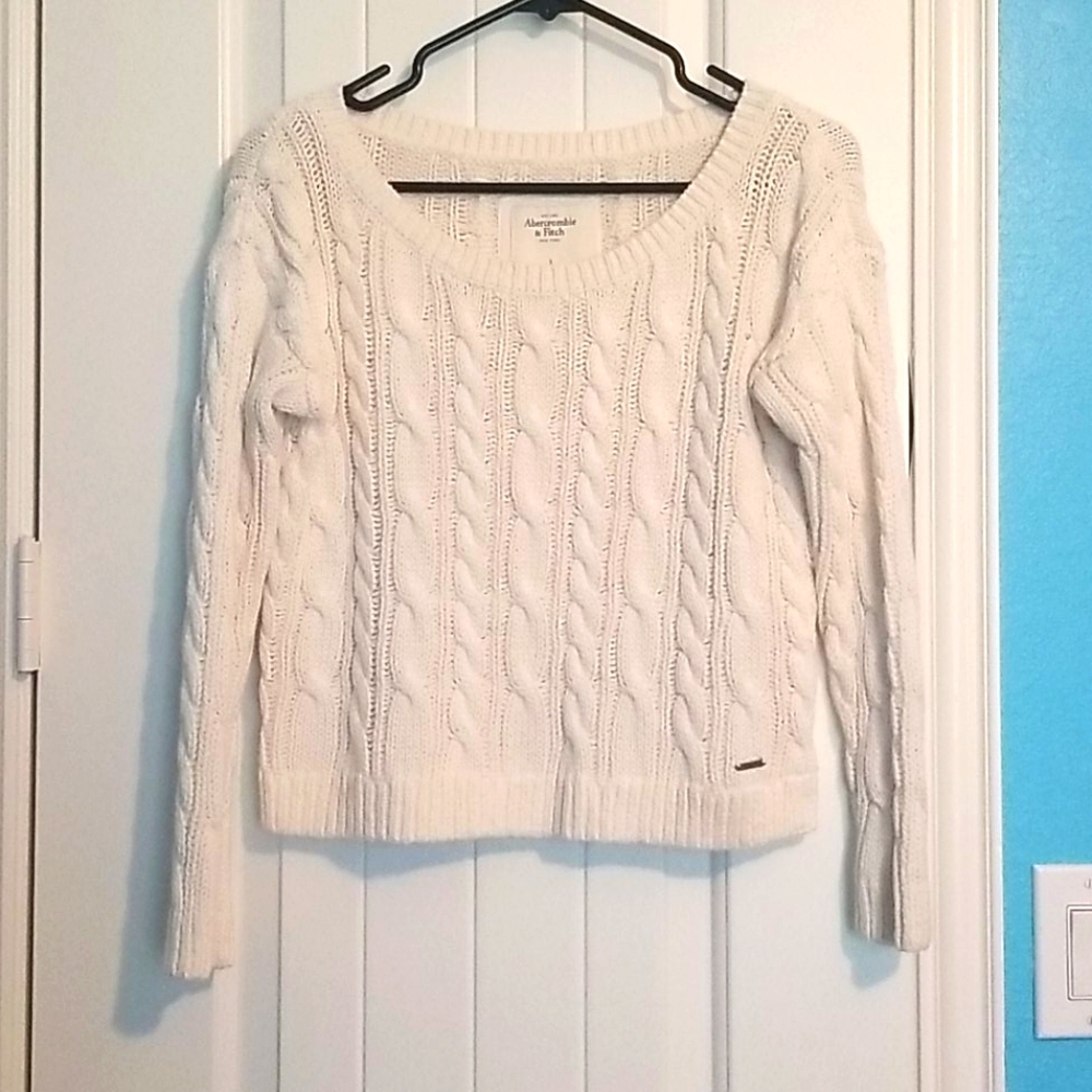 White A&F Sweater